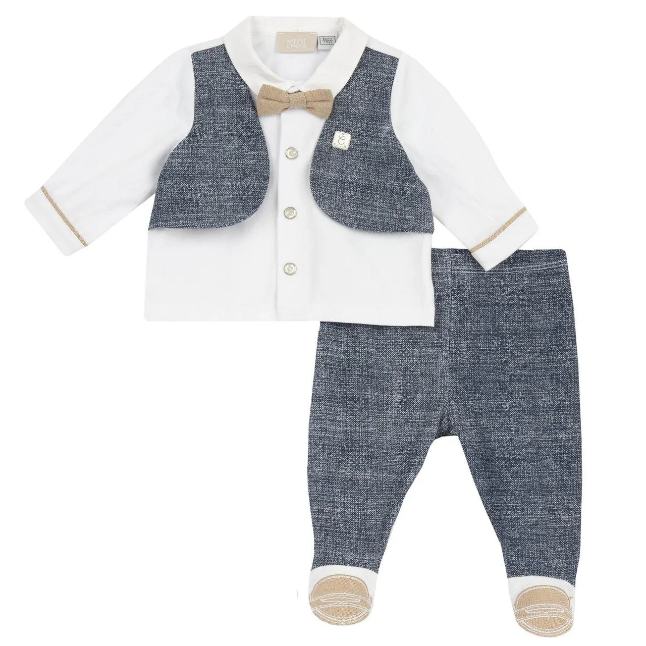 Completo maglia e pantaloni con piedini