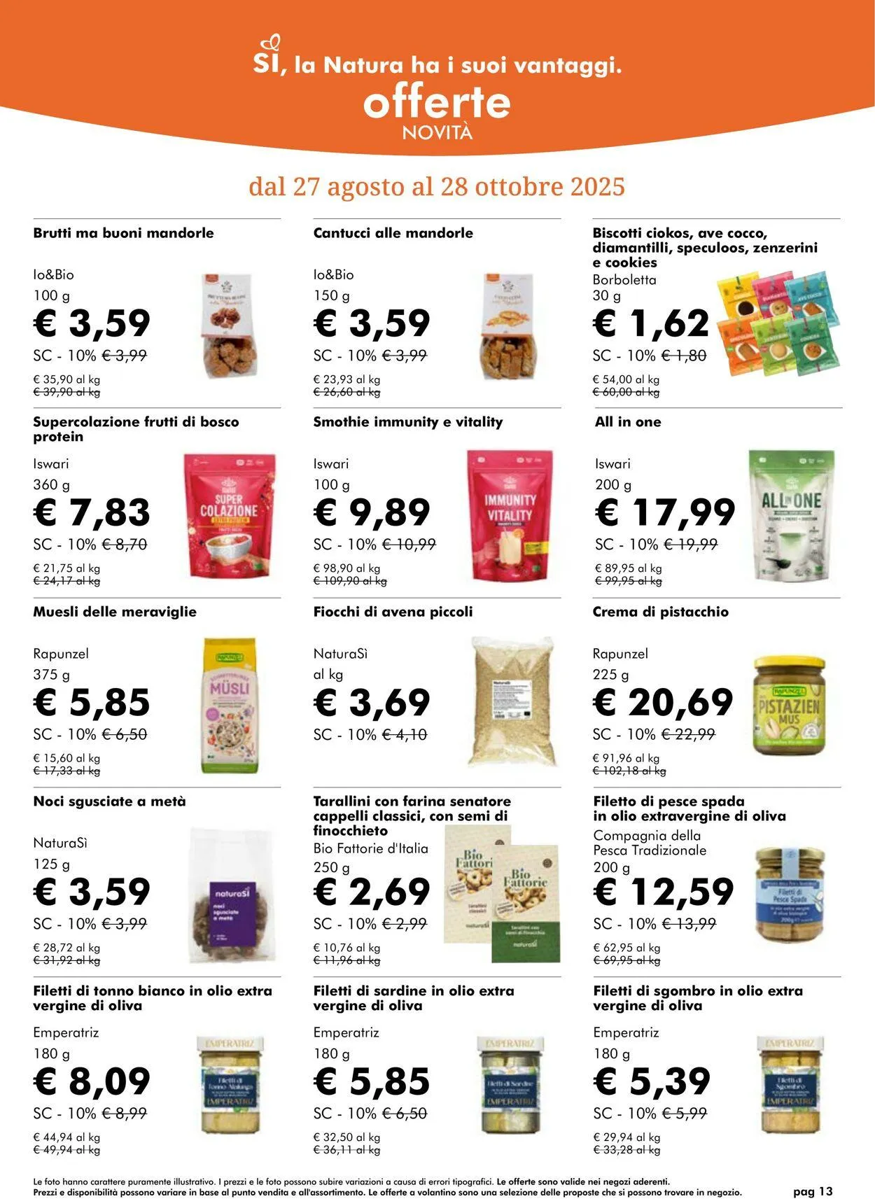Natura Sì Volantino attuale da 25 settembre a 9 ottobre di 2025 - Pagina del volantino 13