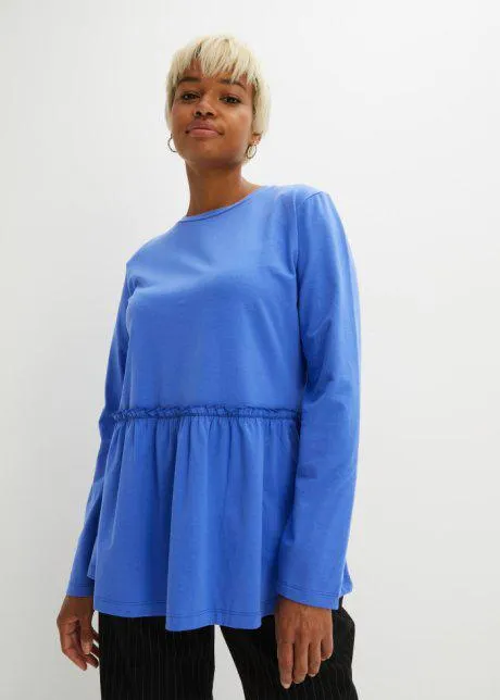 Maglia a maniche lunghe con peplum