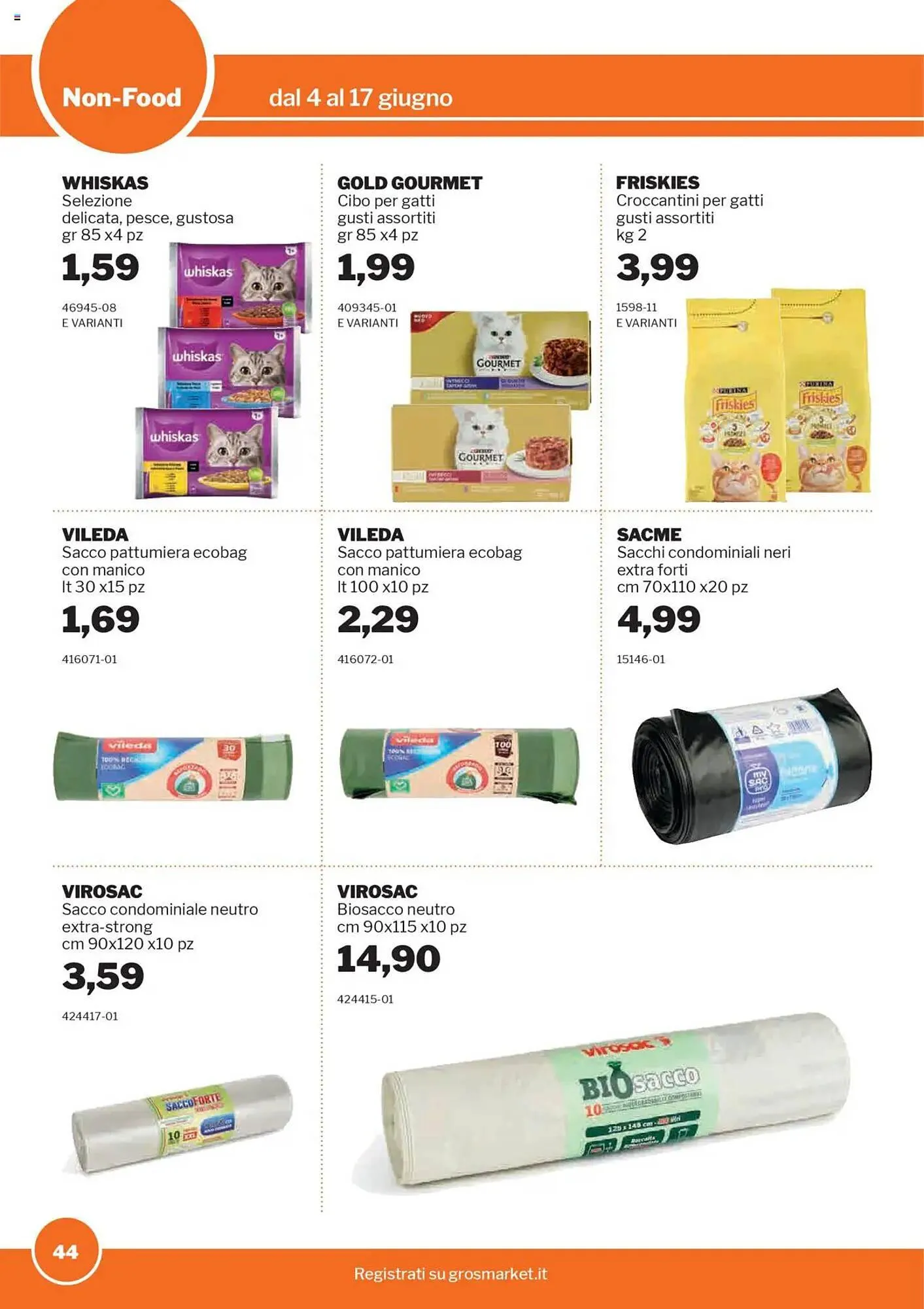 Volantino GrosMarket da 4 giugno a 17 giugno di 2025 - Pagina del volantino 44