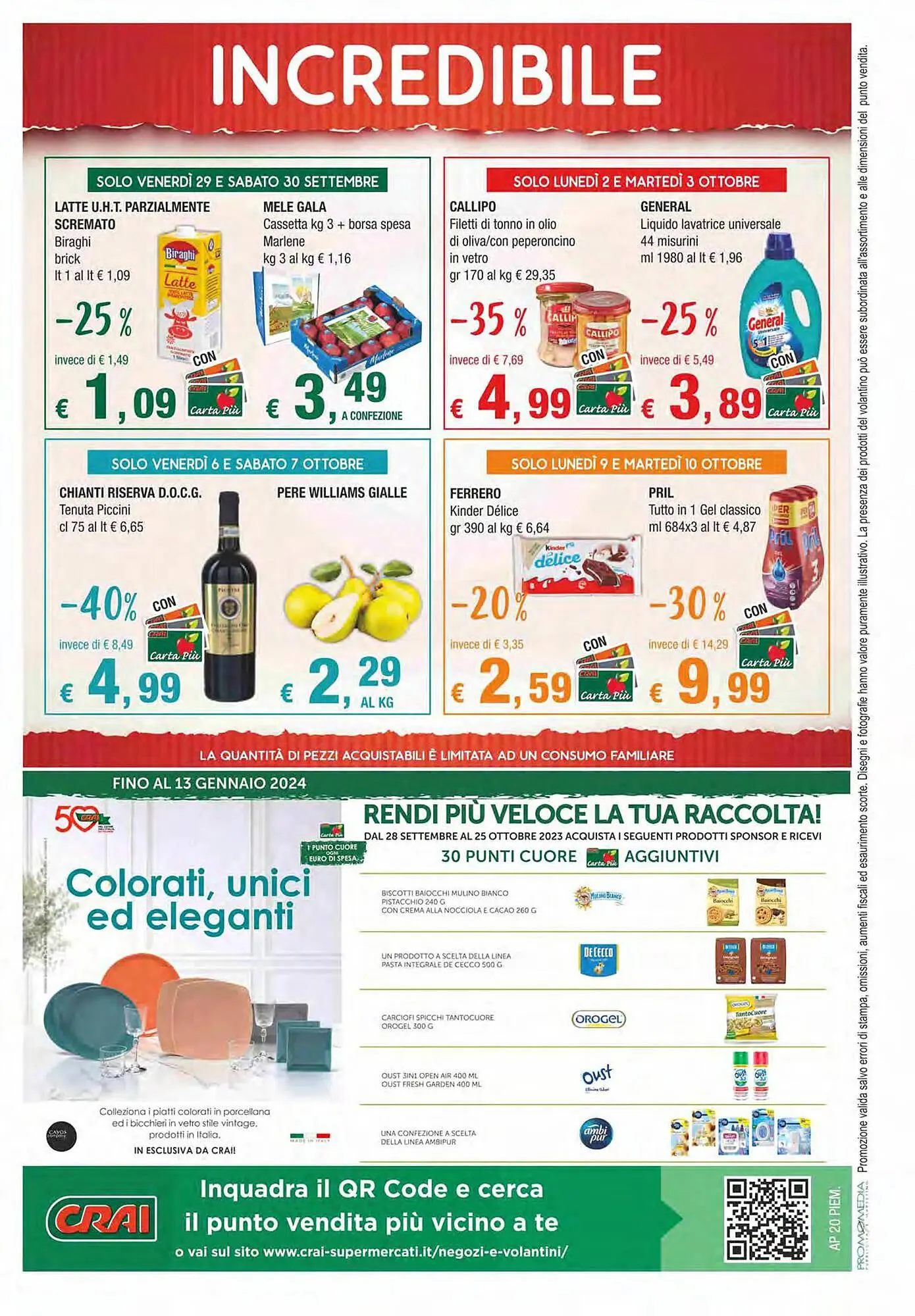 Volantino Crai da 28 settembre a 11 ottobre di 2023 - Pagina del volantino 12