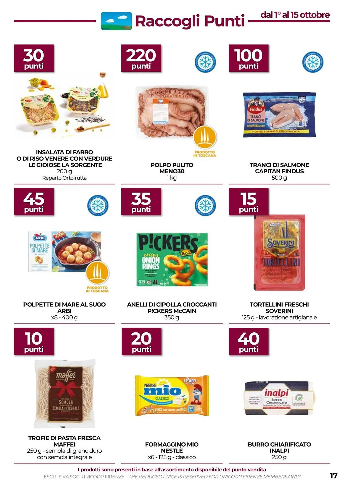 Volantino Unicoop da 2 ottobre a 15 ottobre di 2025 - Pagina del volantino 17