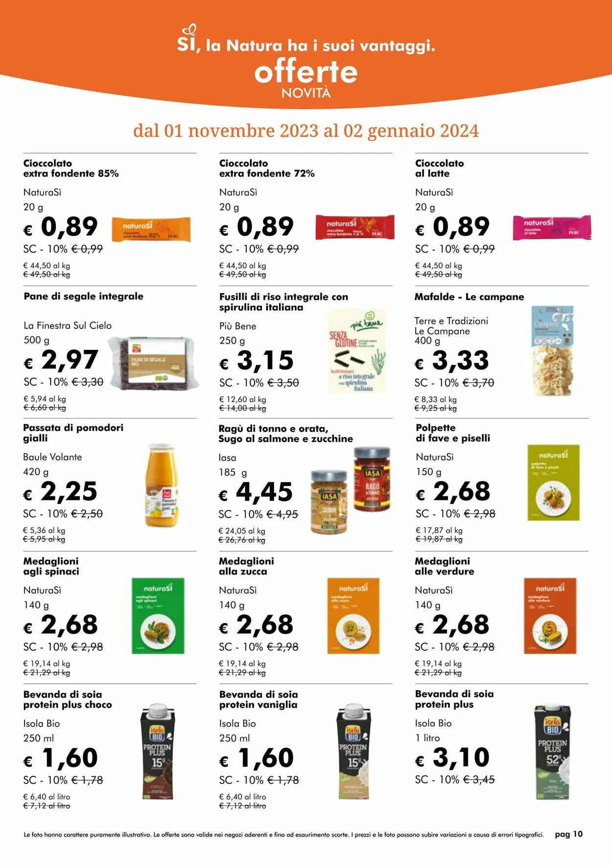 Natura Sì Volantino attuale da 25 ottobre a 8 novembre di 2023 - Pagina del volantino 10