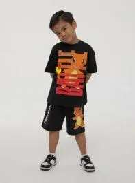 T-shirt con stampa Pokémon® frontale Nero