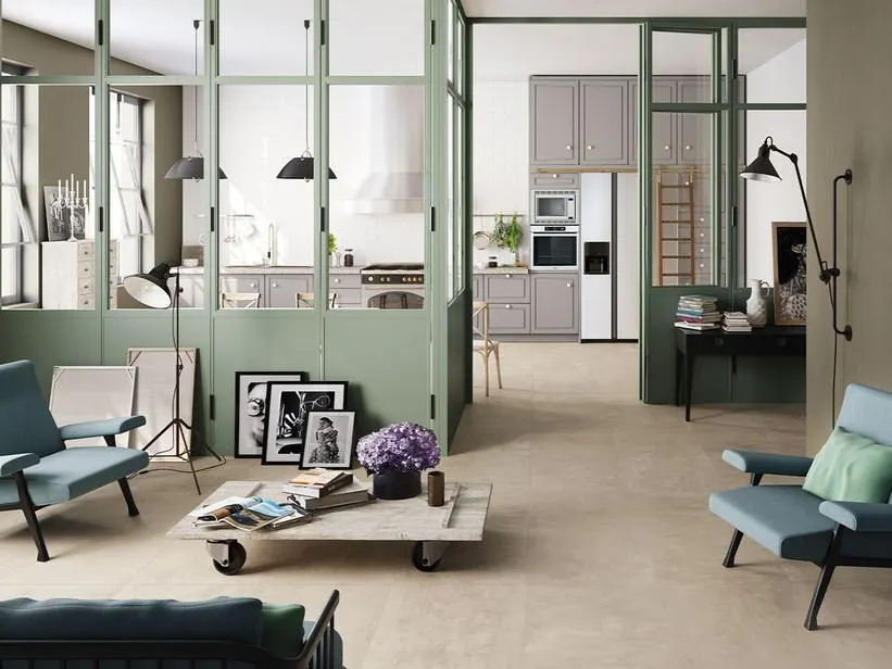 Piastrella Must Taupe 60x120 2a Scelta Gres Effetto Cemento Beige