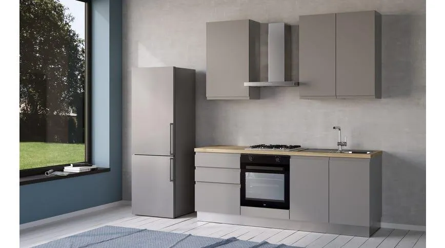 Iris cucina 210 cm colore grigio chiaro