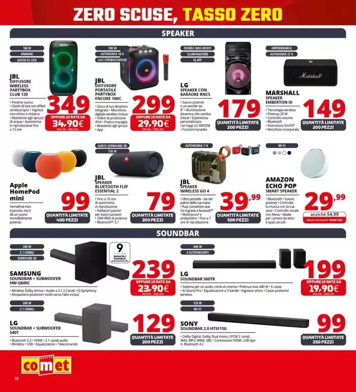 Zero scusa, tasso zero da Comet! da 3 aprile a 16 aprile di 2025 - Pagina del volantino 16