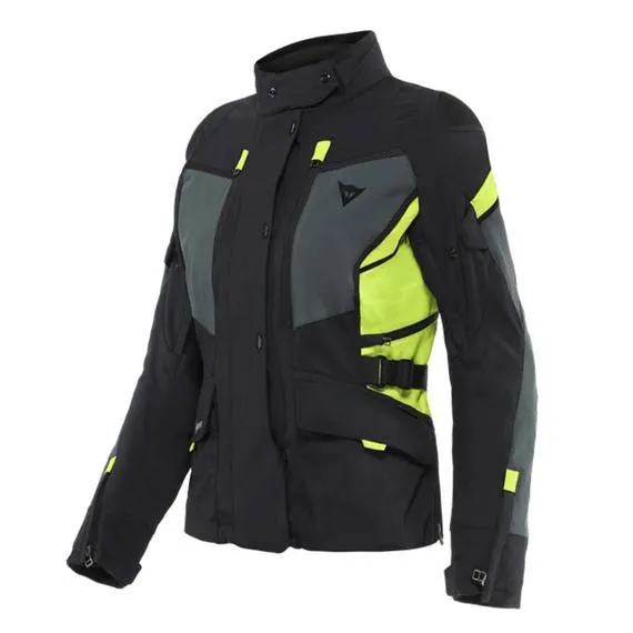 Giacca moto da donna Carve Master 3 Gore-Tex Nero/Ebano/Giallo Fluo