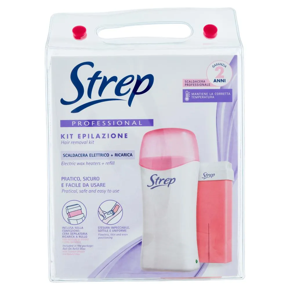 Strep Professional Kit Epilazione Scaldacera Elettrico + Ricarica 100 ml