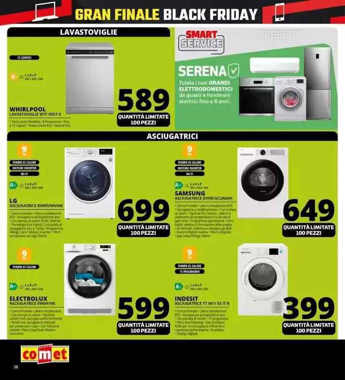 Black Friday Gran Finale da Comet! da 27 novembre a 2 dicembre di 2024 - Pagina del volantino 38