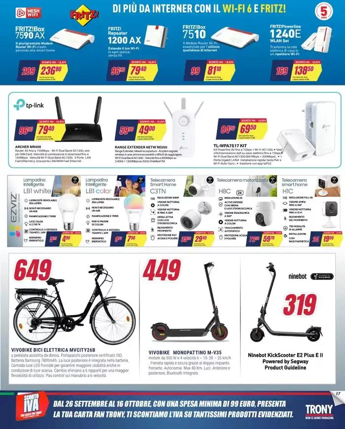 SCONTO IVA da Trony! da 26 settembre a 16 ottobre di 2024 - Pagina del volantino 17