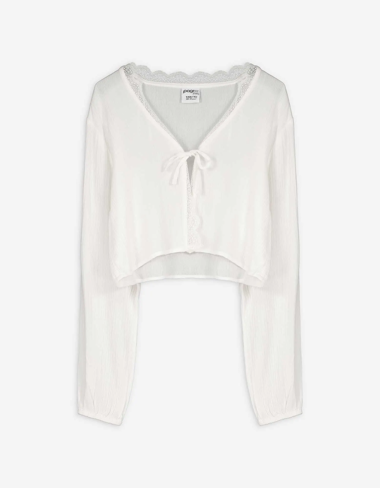 Blusa - Scollo a V - bianco