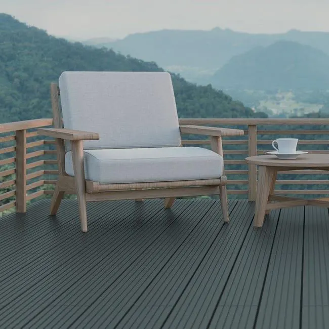 Listone in composito in bambù e plastica (bpc) Superior nero L 220 x L 14.6 cm x Sp. 23 mm