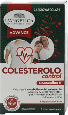 Integratore alimentare colesterolo control Advance, 30 pz