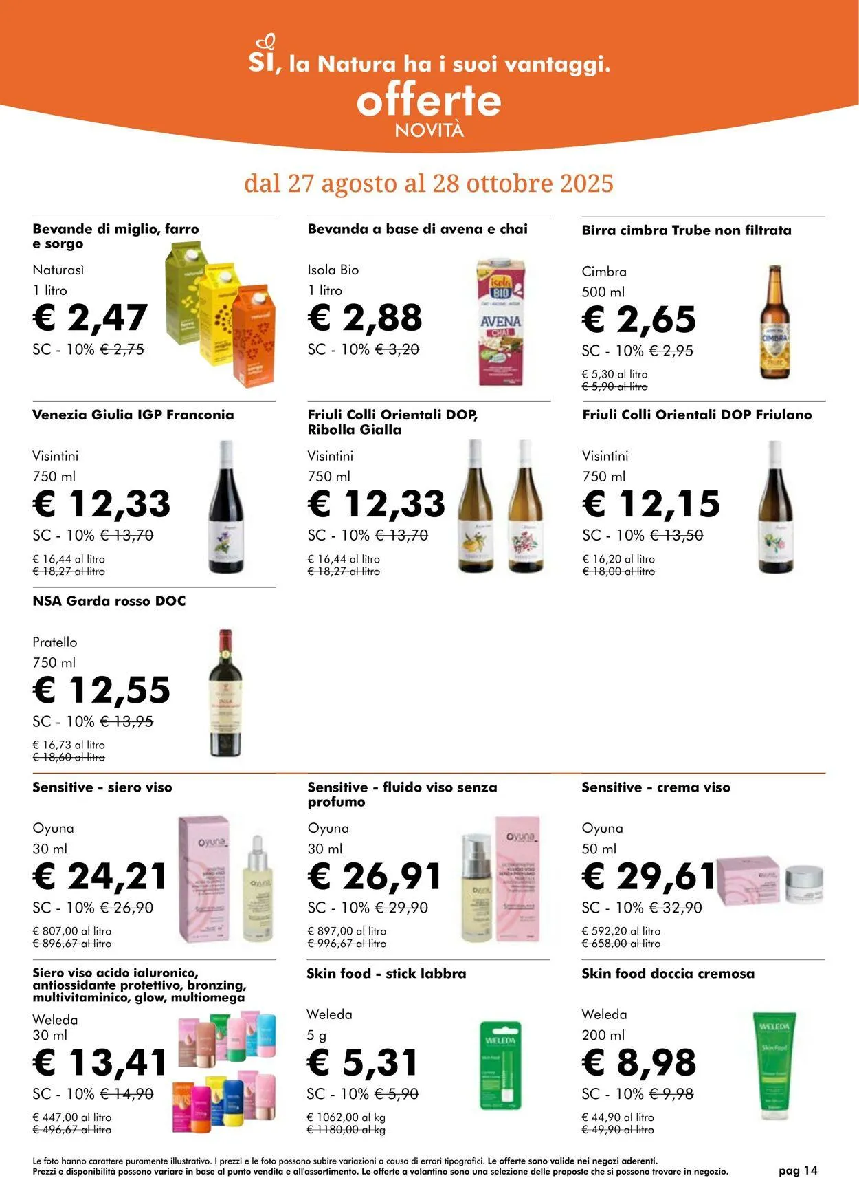 Natura Sì Volantino attuale da 25 settembre a 9 ottobre di 2025 - Pagina del volantino 14