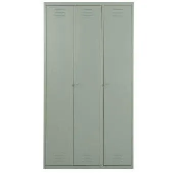 Armadietto a 3 ante in metallo verde
