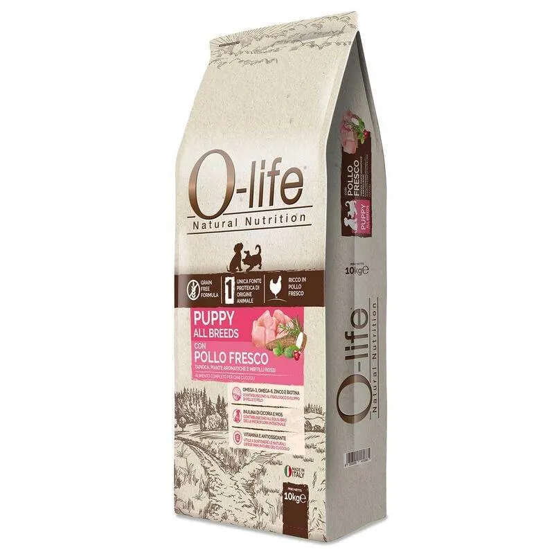 O-life Dog Puppy All Breeds con Pollo Fresco 10 kg