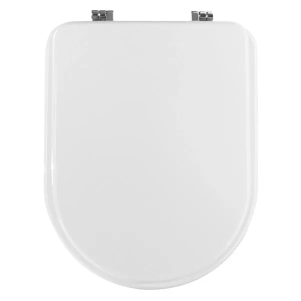 Copriwater clodia mdf verniciato bianco con cerniere in metallo cromato