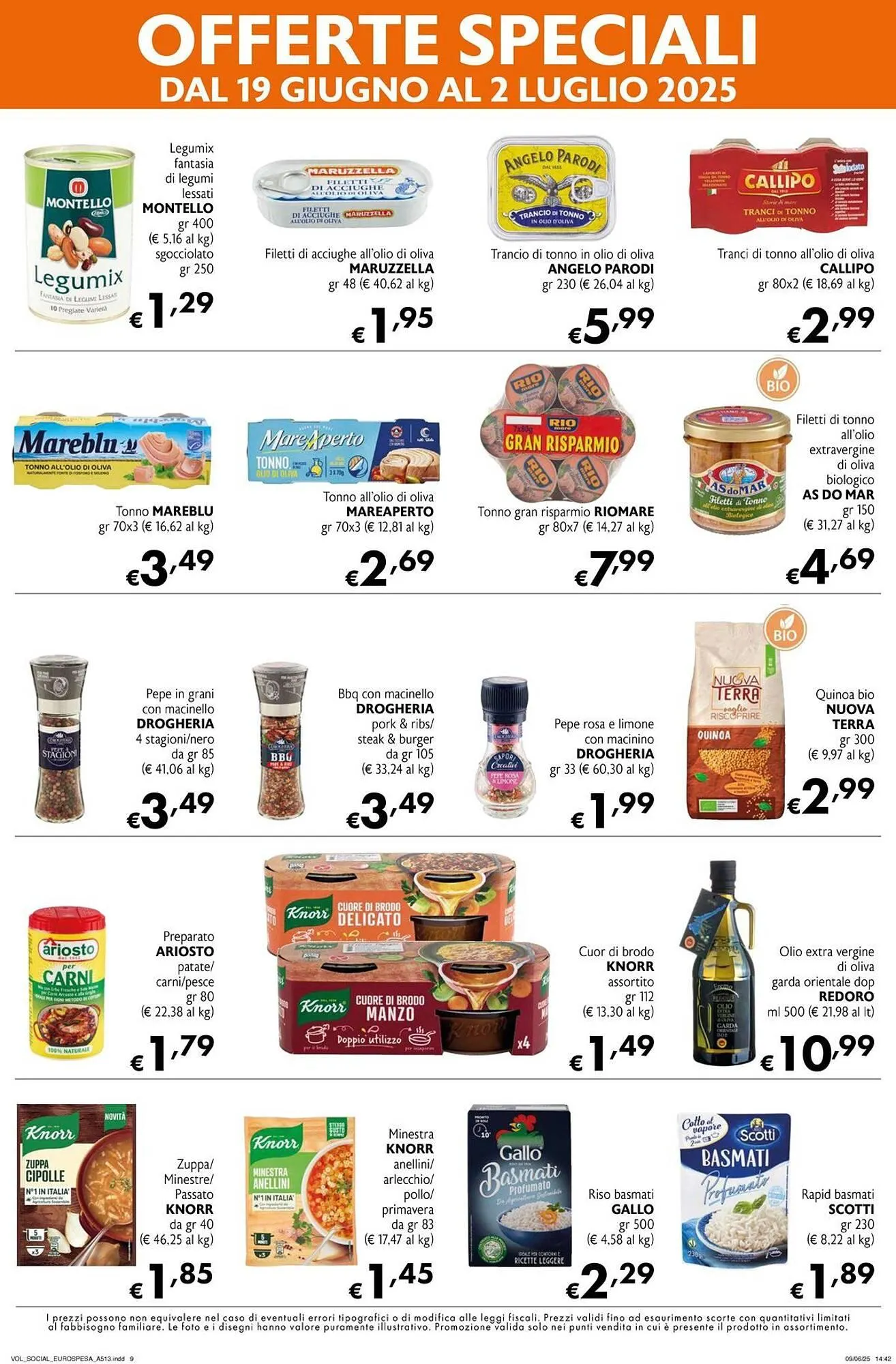 Volantino Eurospesa da 19 giugno a 2 luglio di 2025 - Pagina del volantino 9