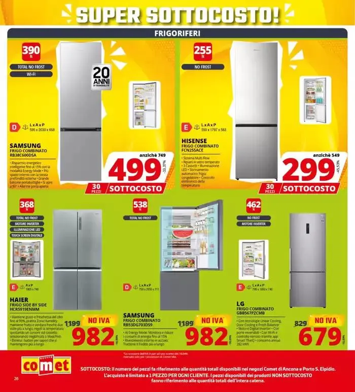 Sottocosto da Comet! da 8 maggio a 21 maggio di 2025 - Pagina del volantino 26