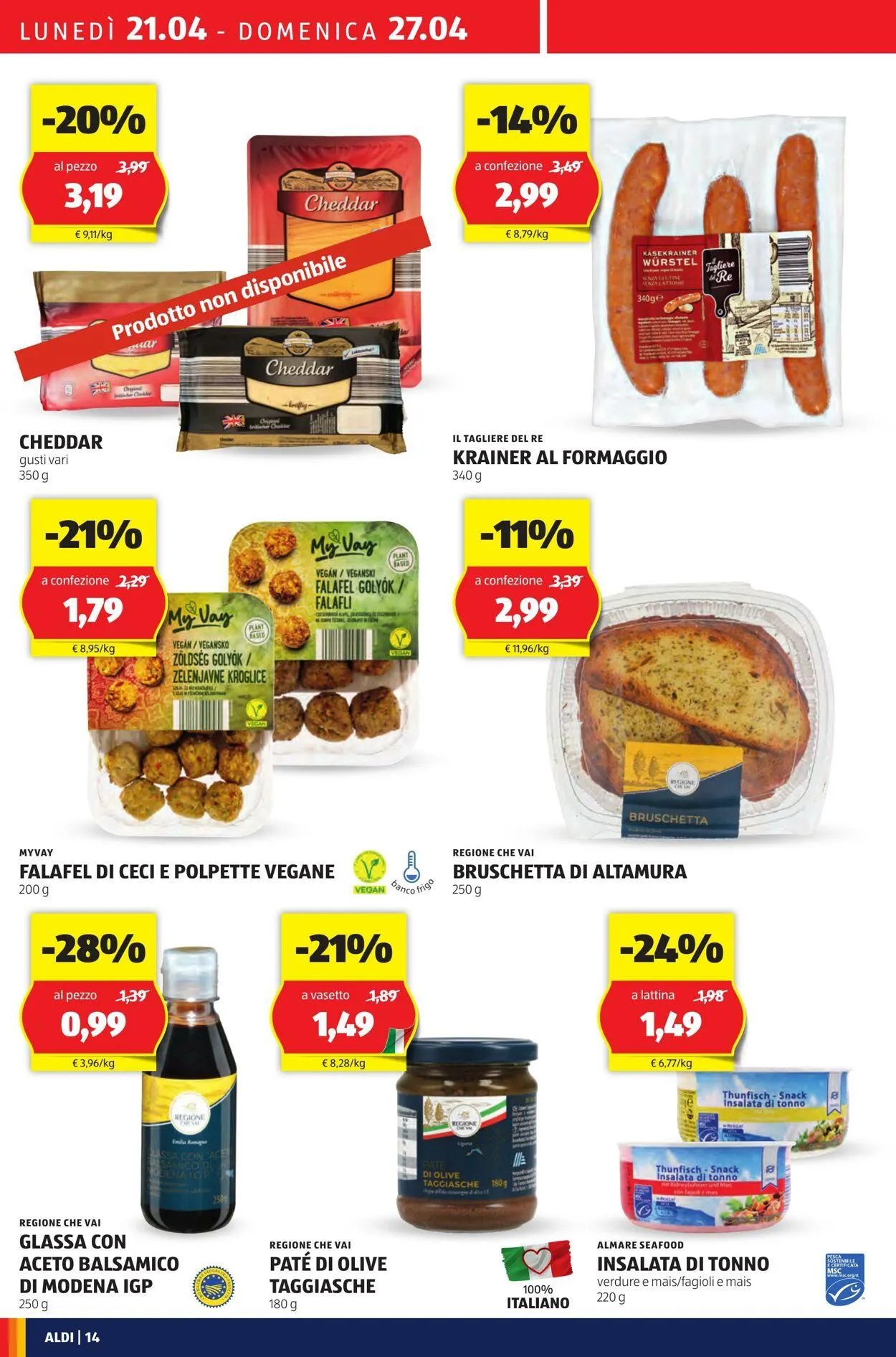 Aldi Volantino attuale da 21 aprile a 27 aprile di 2025 - Pagina del volantino 14