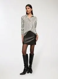 Camicia ampia a righe Var nero