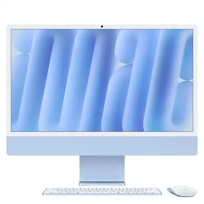 Apple imac 24"retina display 4,5k, chip m4 con cpu 10‑core, gpu 10‑core, 16gb, 256gb ssd, blu