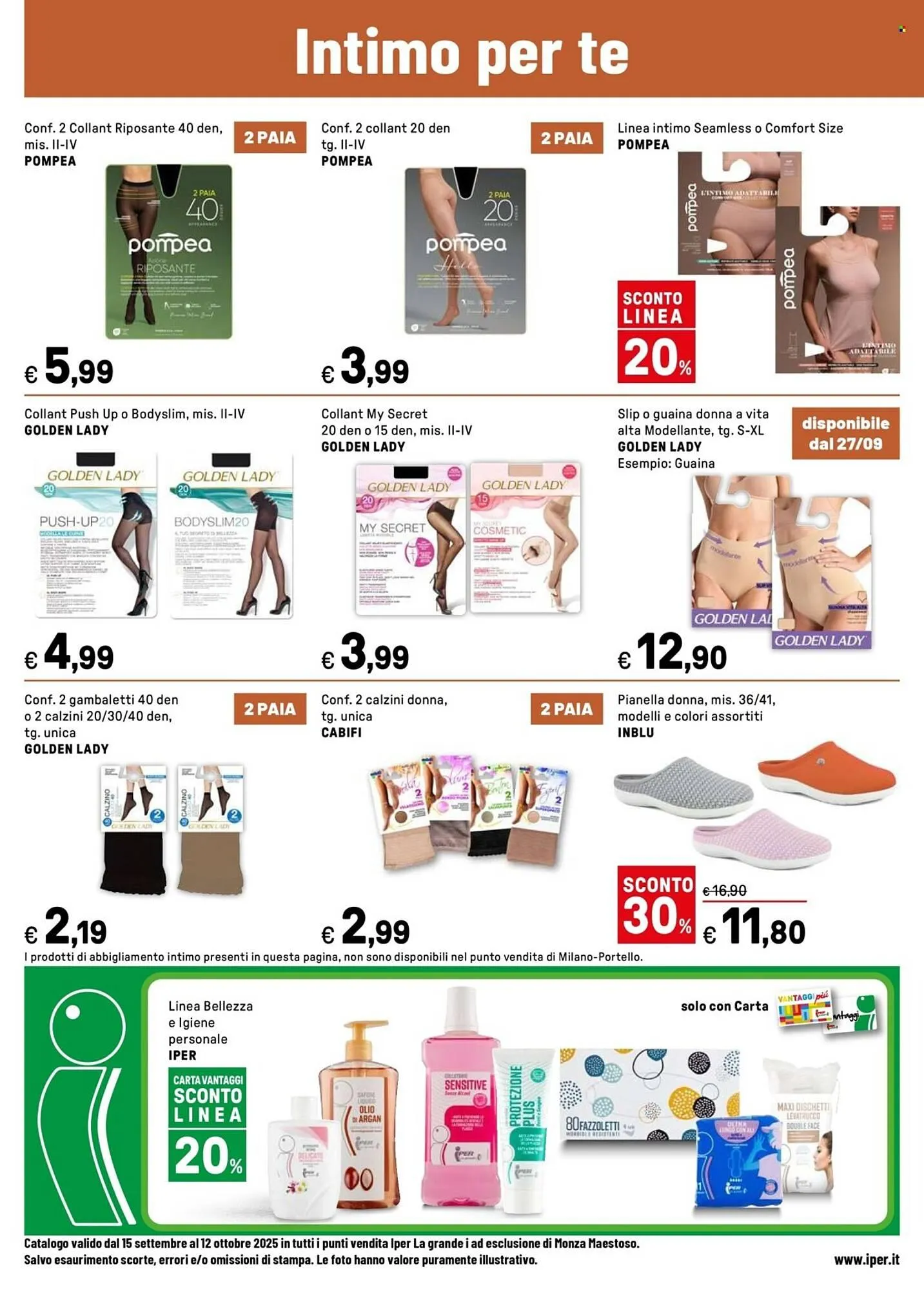 Volantino Iper La Grande da 15 settembre a 12 ottobre di 2025 - Pagina del volantino 20