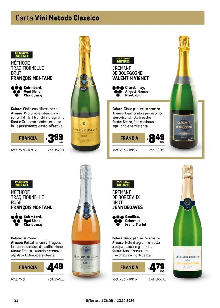 Carta vini autunno da 26 settembre a 23 ottobre di 2024 - Pagina del volantino 34