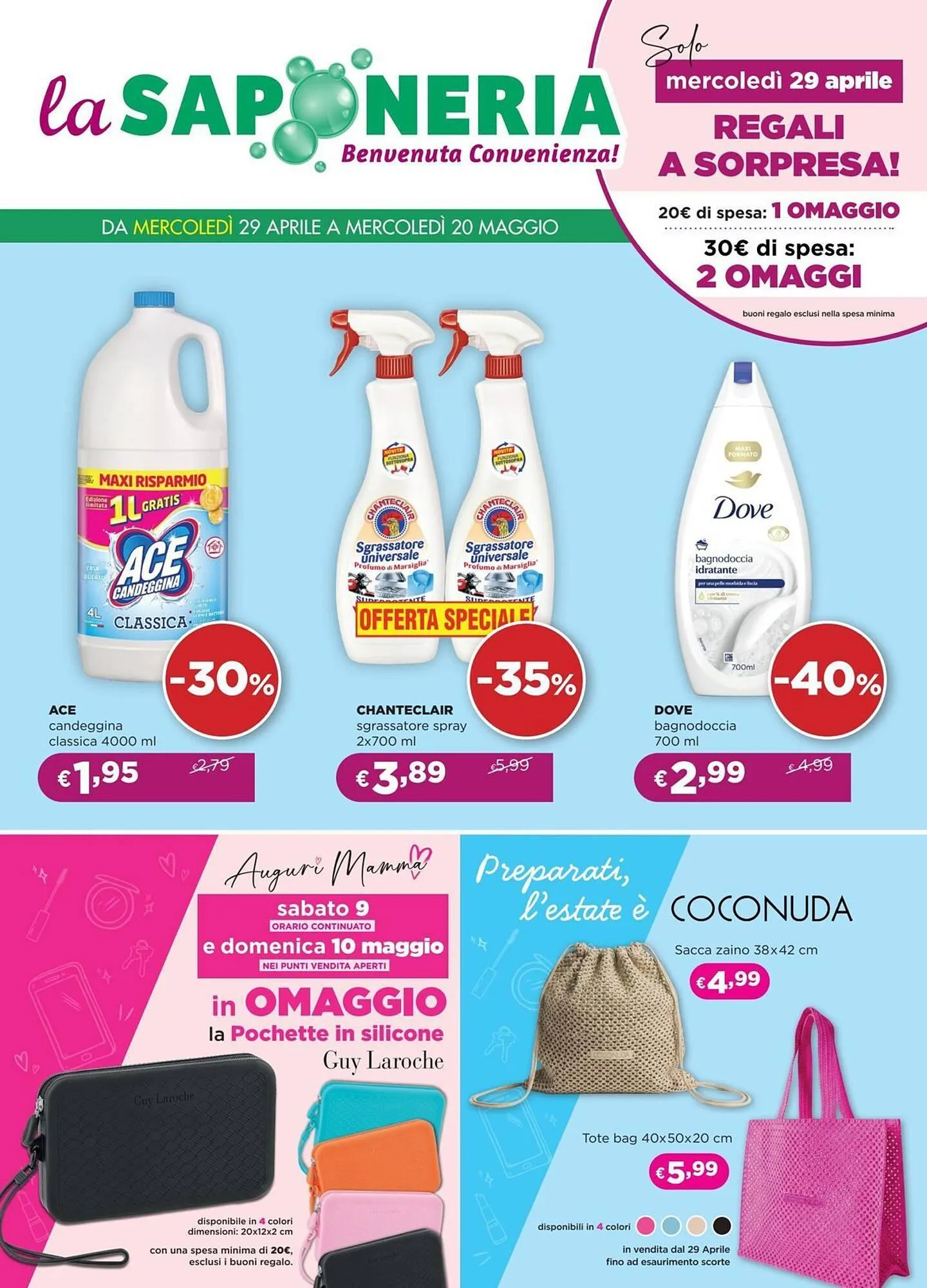 Volantino La Saponeria da 29 aprile a 20 maggio di 2026 - Pagina del volantino 1