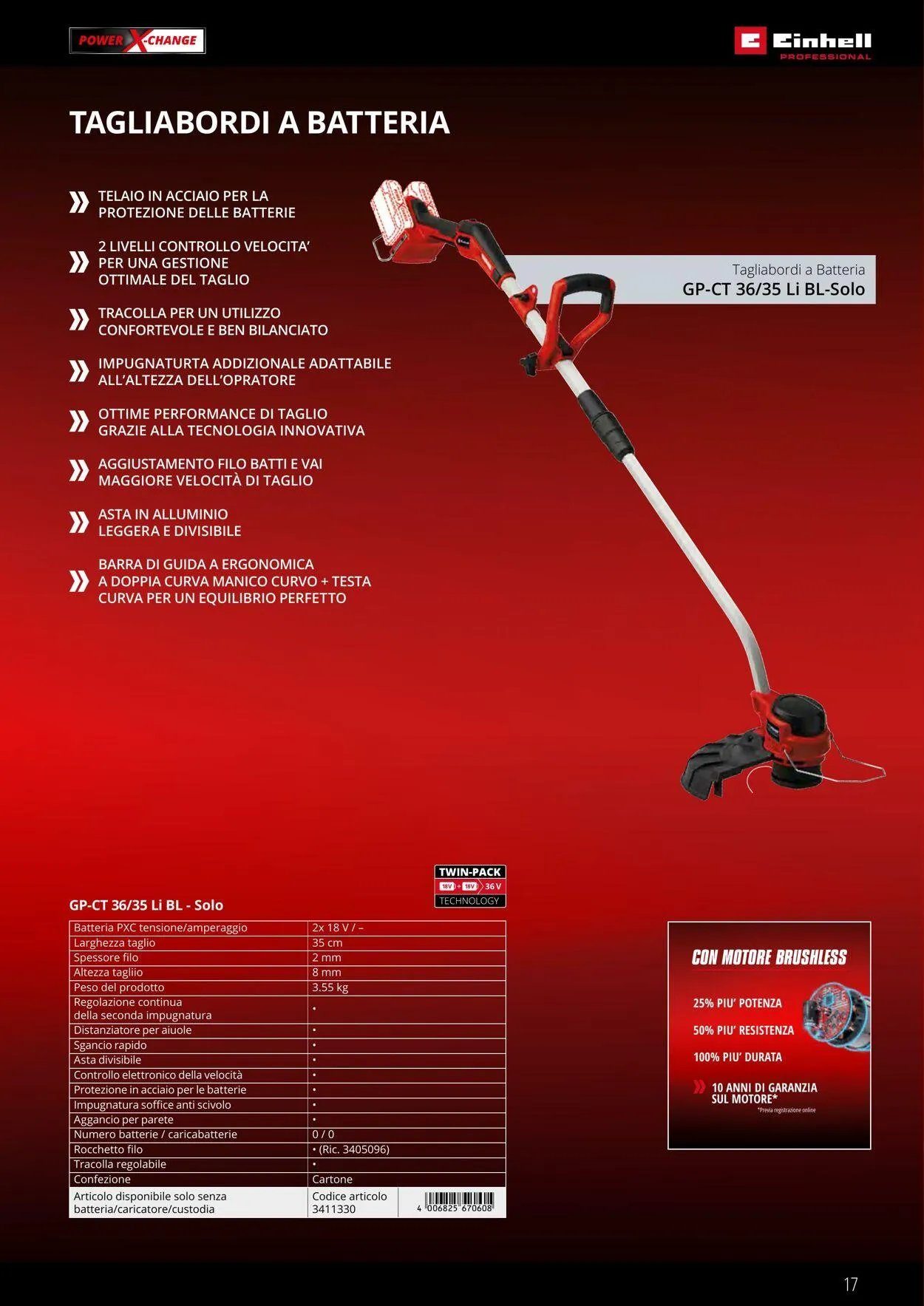 Einhell da 17 giugno a 17 settembre di 2025 - Pagina del volantino 17