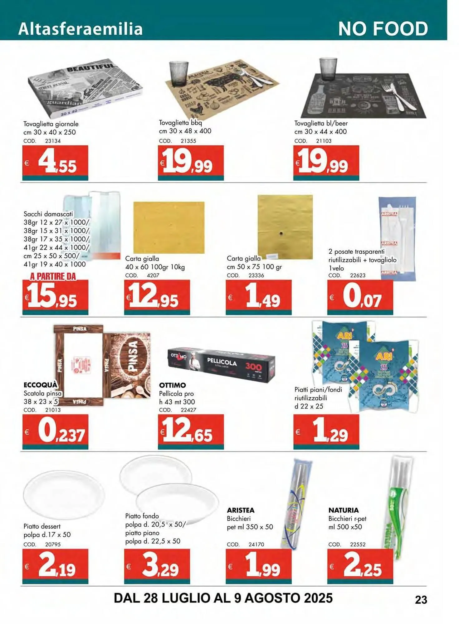 Volantino Altasfera da 28 luglio a 9 agosto di 2025 - Pagina del volantino 23