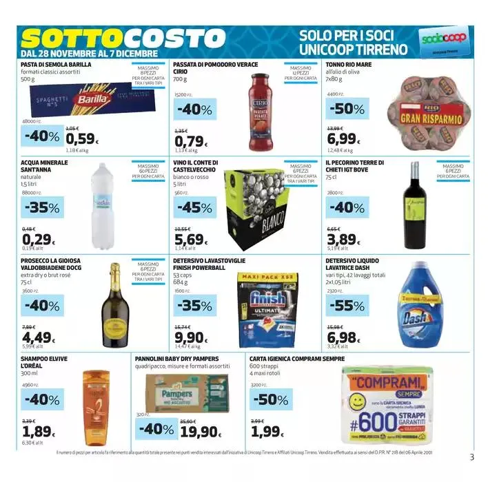 Sottocosto  da 28 novembre a 11 dicembre di 2024 - Pagina del volantino 3