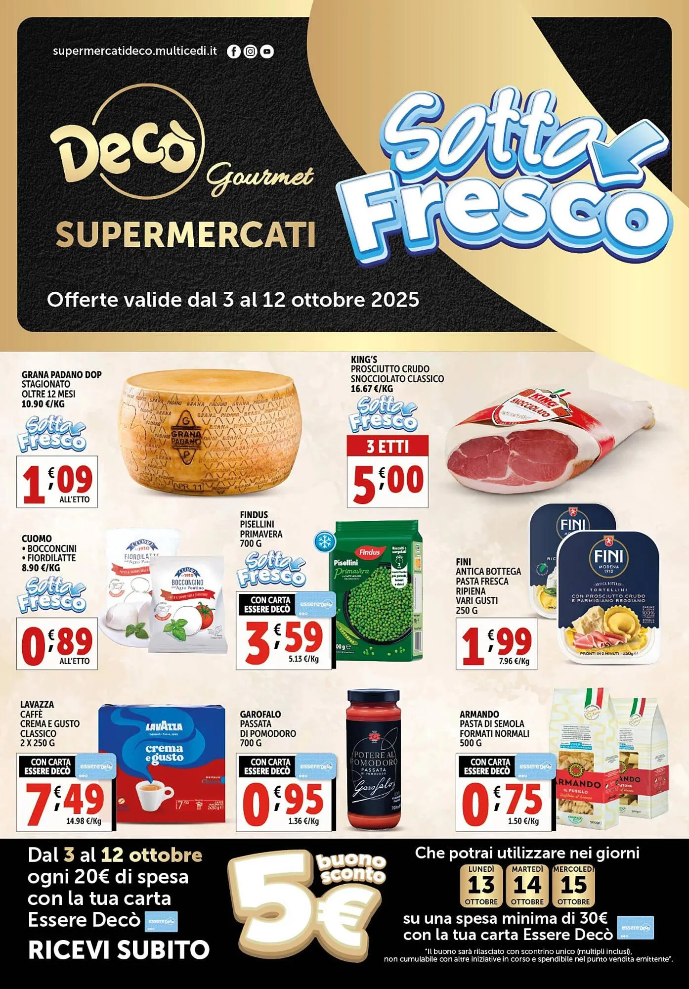 Volantino Gourmet Déco da 3 ottobre a 12 ottobre di 2025 - Pagina del volantino 1