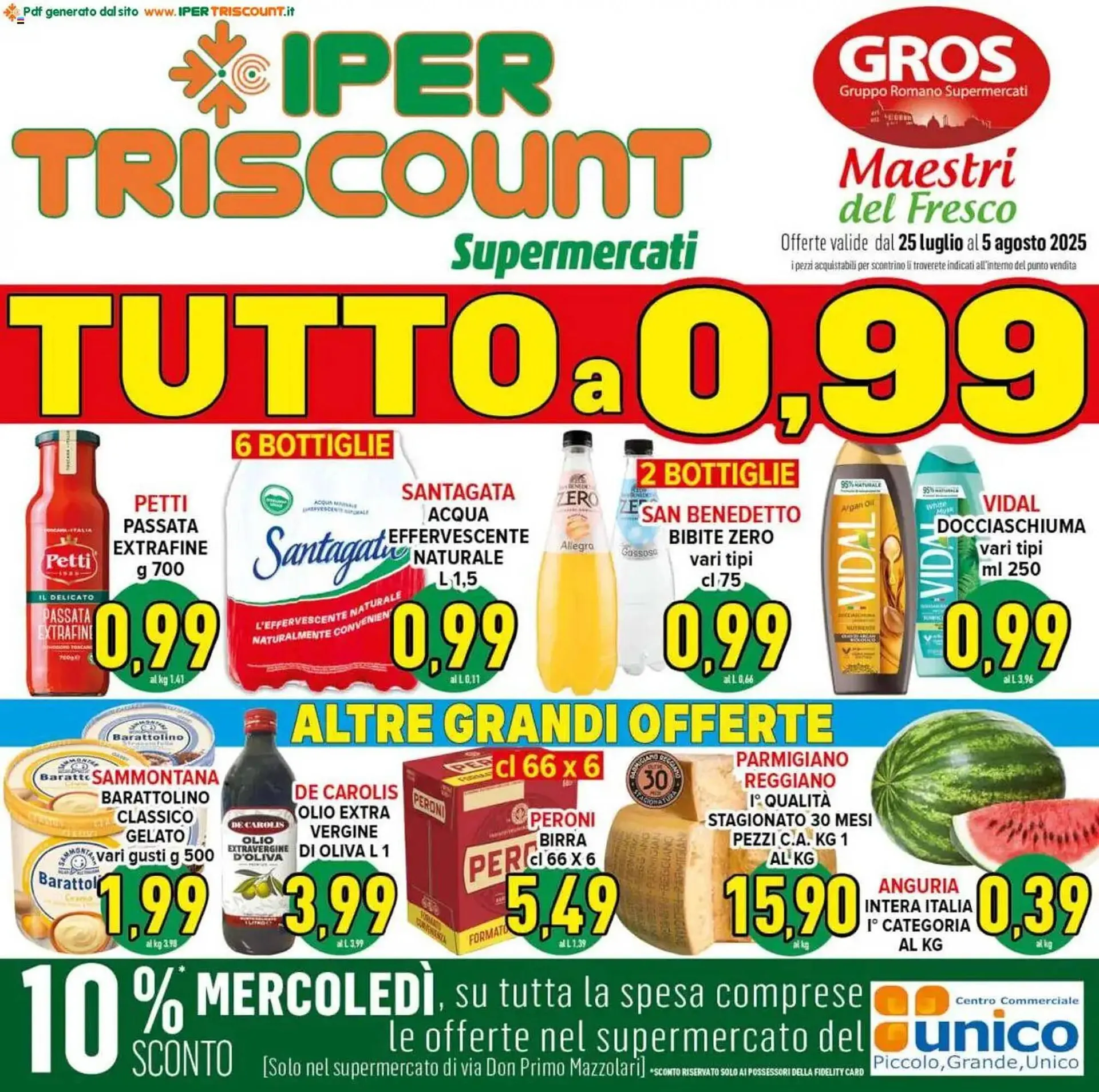 Volantino Iper Triscount da 25 luglio a 5 agosto di 2025 - Pagina del volantino 1
