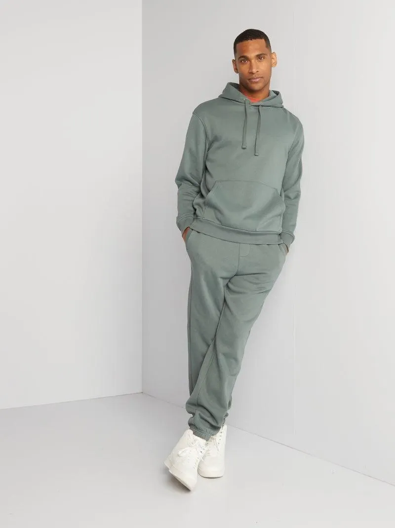 Joggers regular tinta unita - VERDE