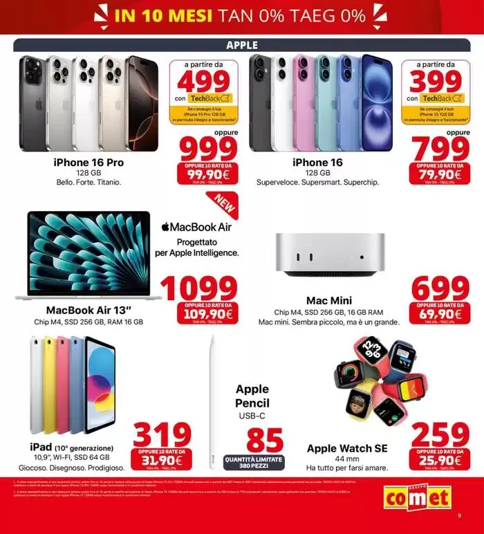 Zero scusa, tasso zero da Comet! da 3 aprile a 16 aprile di 2025 - Pagina del volantino 9