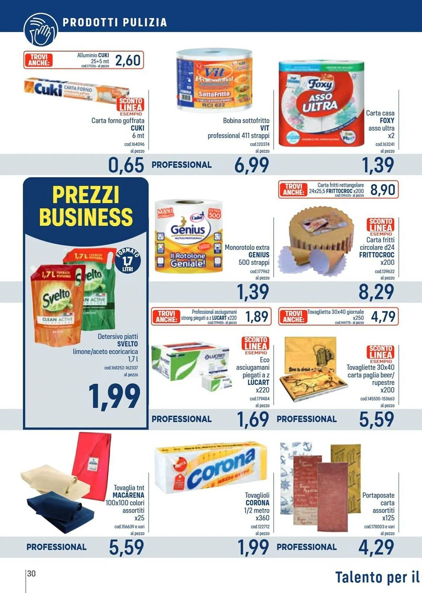 Volantino Talento Professional Store da 22 dicembre a 4 gennaio di 2026 - Pagina del volantino 30