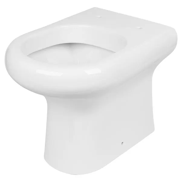 VASO SERIE CORAL FILO MURO A TERRA SCARICO MULTIPLO IN CERAMICA BIANCA