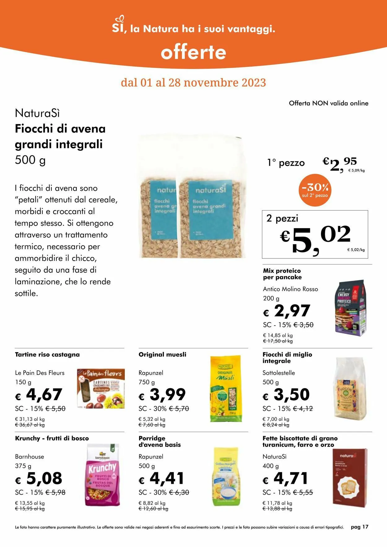 Natura Sì Volantino attuale da 25 ottobre a 8 novembre di 2023 - Pagina del volantino 17