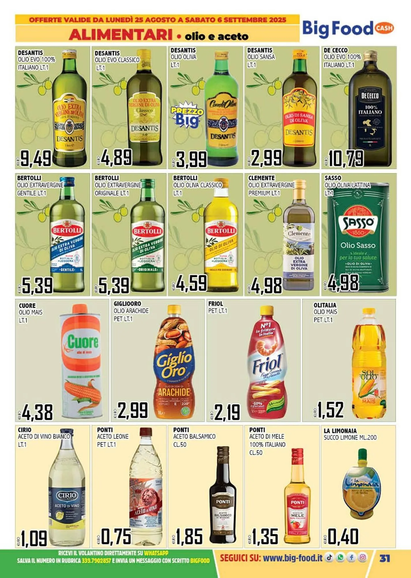 Volantino Big Food da 25 agosto a 6 settembre di 2025 - Pagina del volantino 31