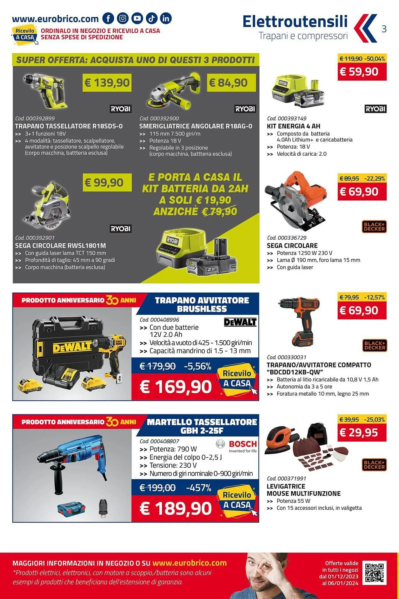 Volantino Eurobrico da 1 dicembre a 6 gennaio di 2024 - Pagina del volantino 3
