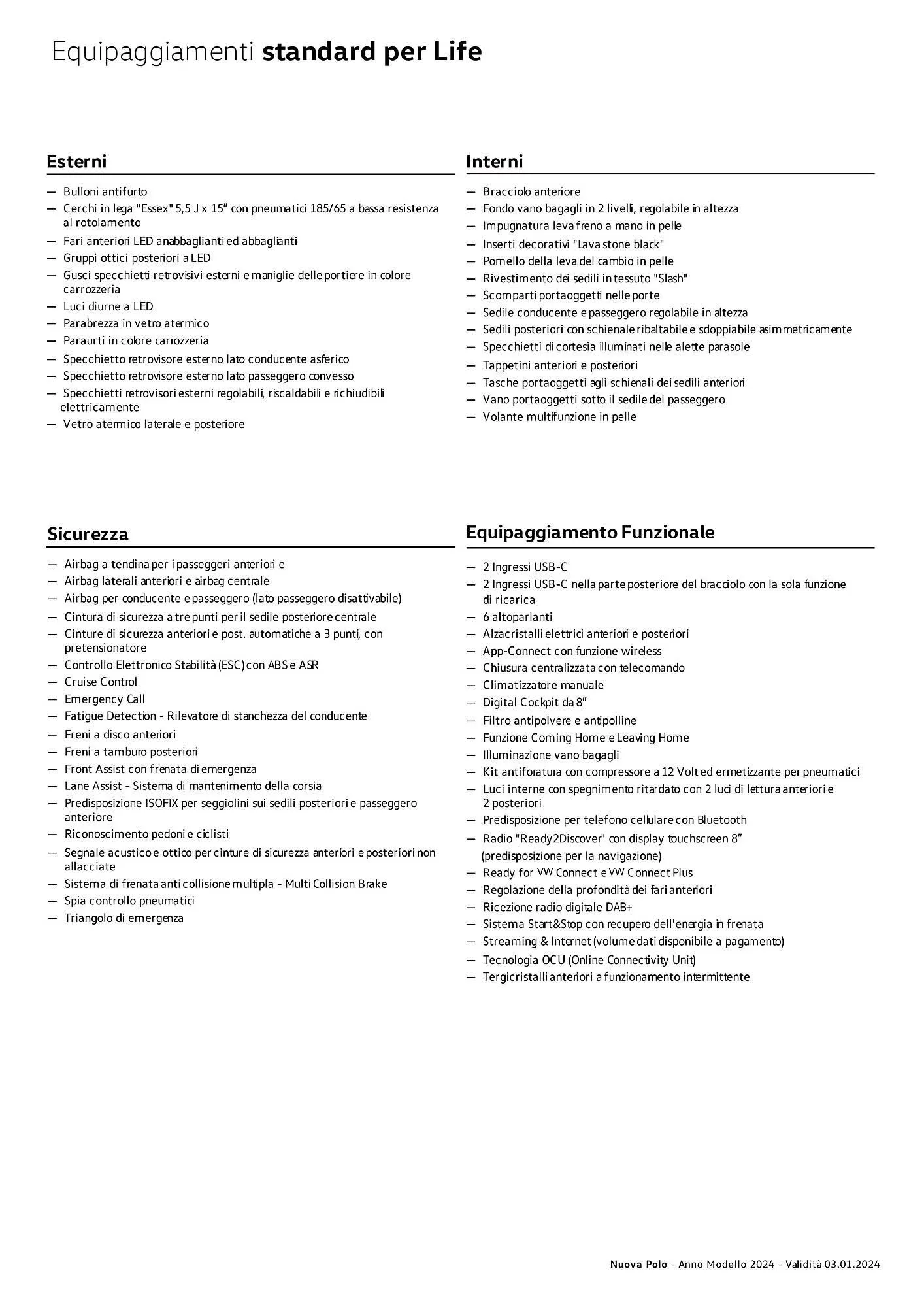 Volantino Volkswagen Nuova Polo, Nuova Polo GTI e Nuova Polo TGI da 3 gennaio a 4 gennaio di 2025 - Pagina del volantino 11