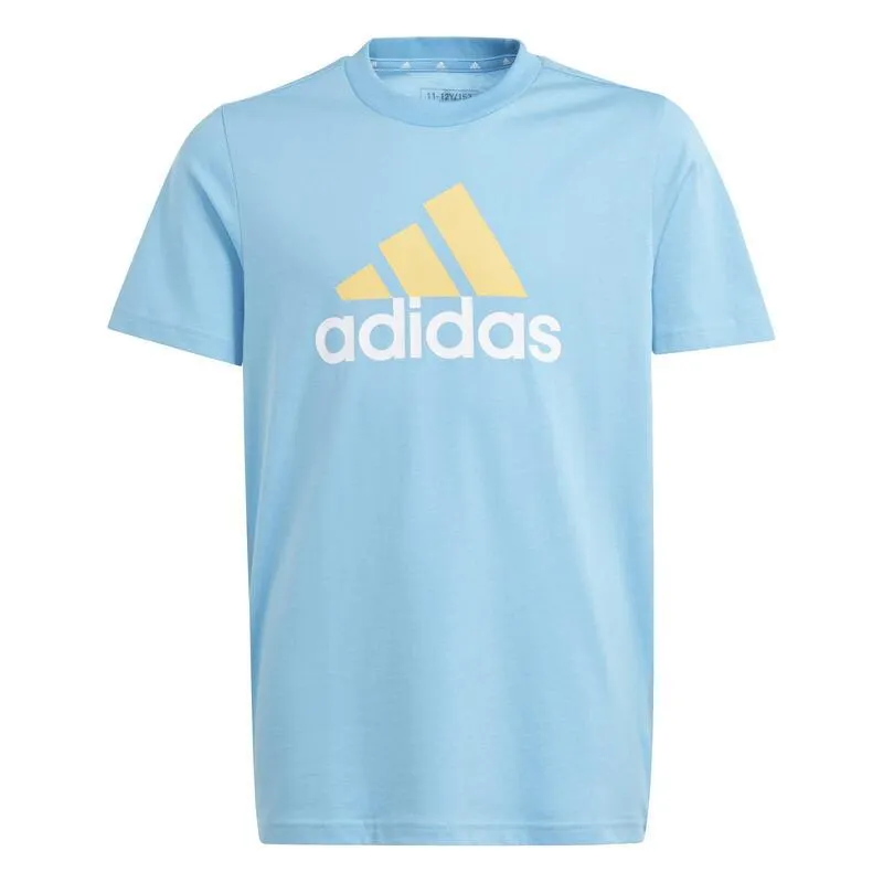 T-shirt ADIDAS bambino ginnastica regular fit cotone azzurra