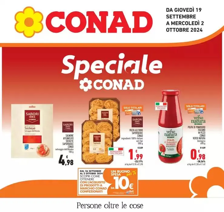 Speciale Conad da 19 settembre a 2 ottobre di 2024 - Pagina del volantino 1