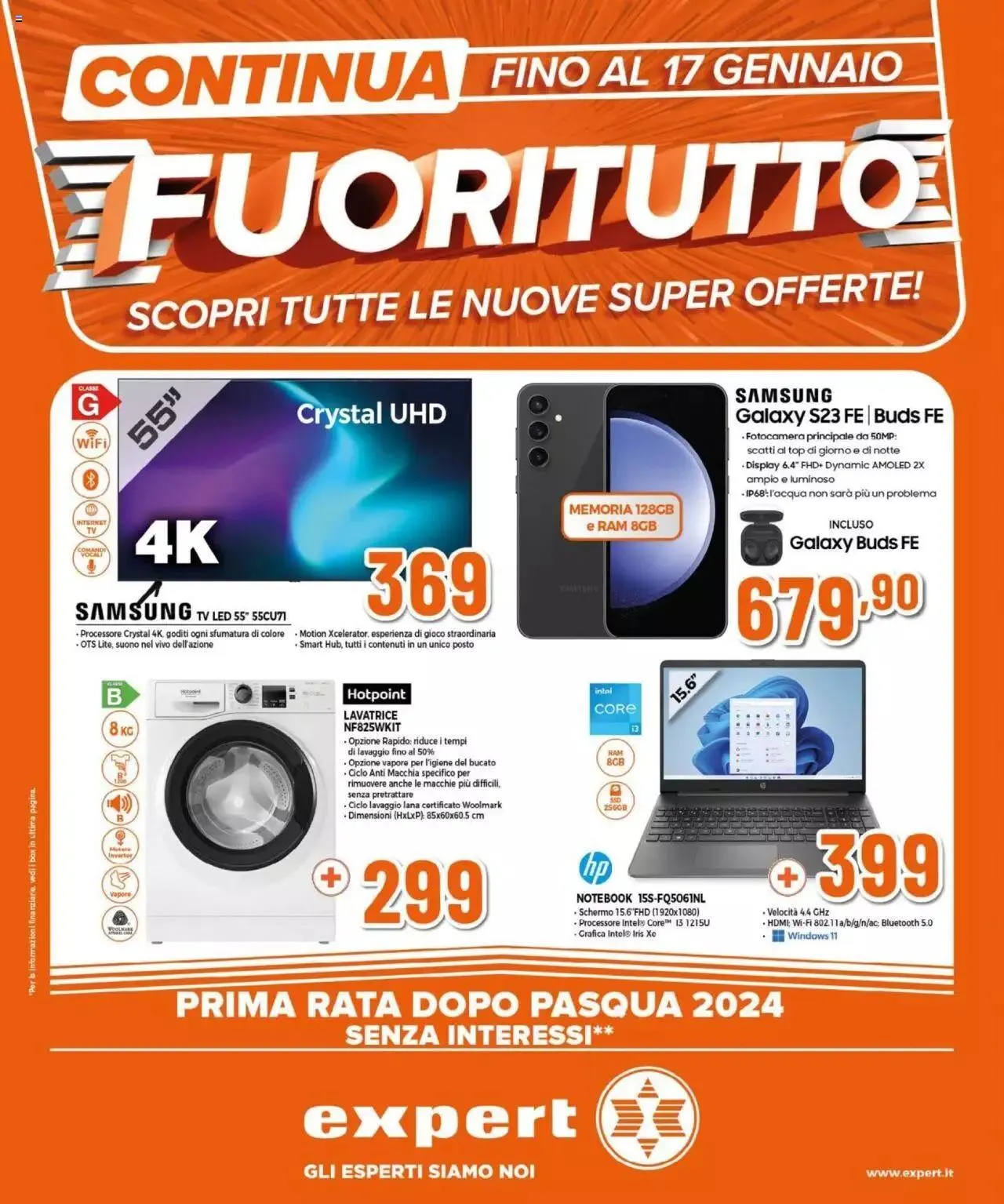 Expert - Napoli volantino da 11 gennaio a 17 gennaio di 2024 - Pagina del volantino 1