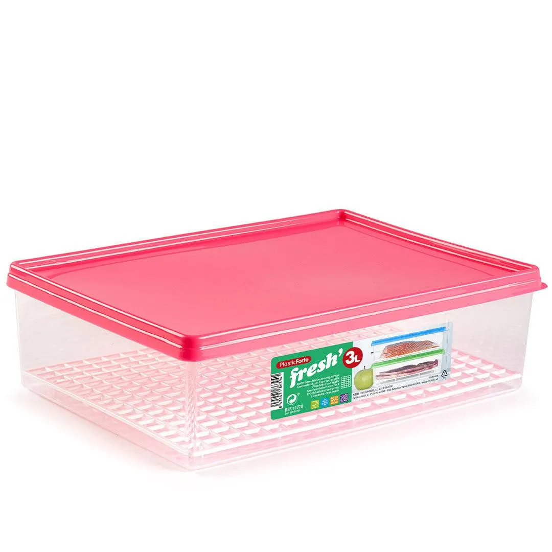 PlasticForte® - Fresh Container With Grid 3L