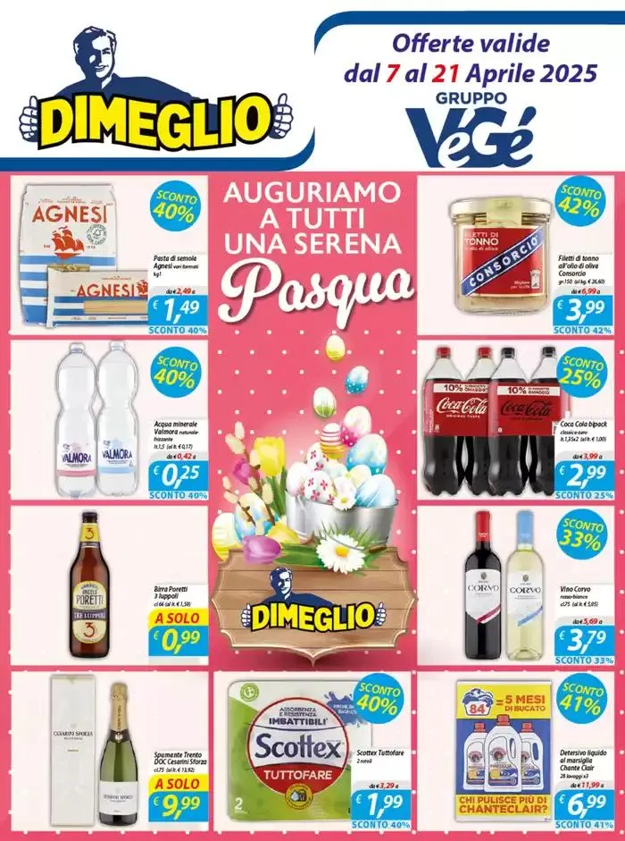 Auguriamo a tutti una serena Pasqua da 7 aprile a 21 aprile di 2025 - Pagina del volantino 1