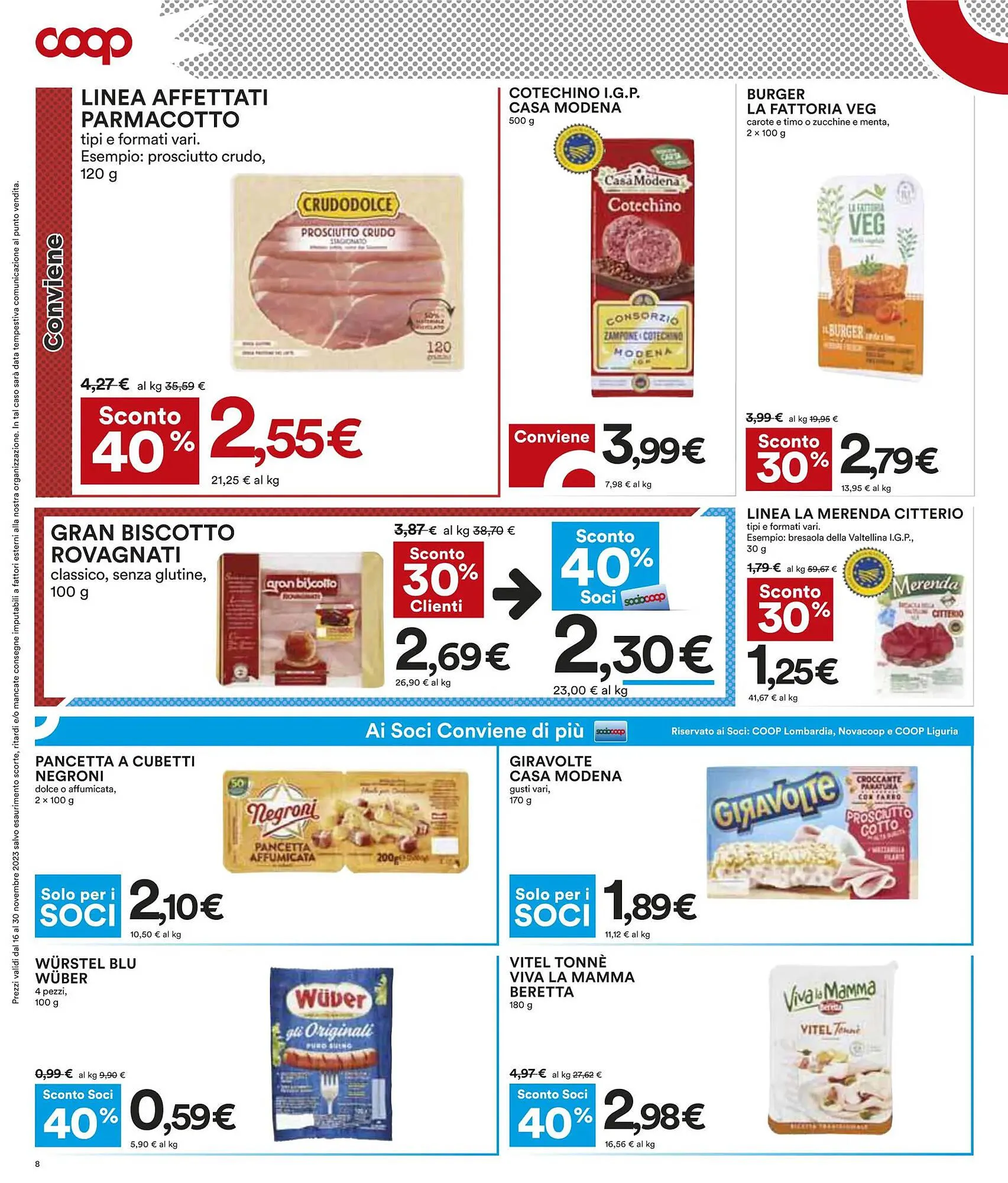Volantino Coop da 16 novembre a 30 novembre di 2023 - Pagina del volantino 8