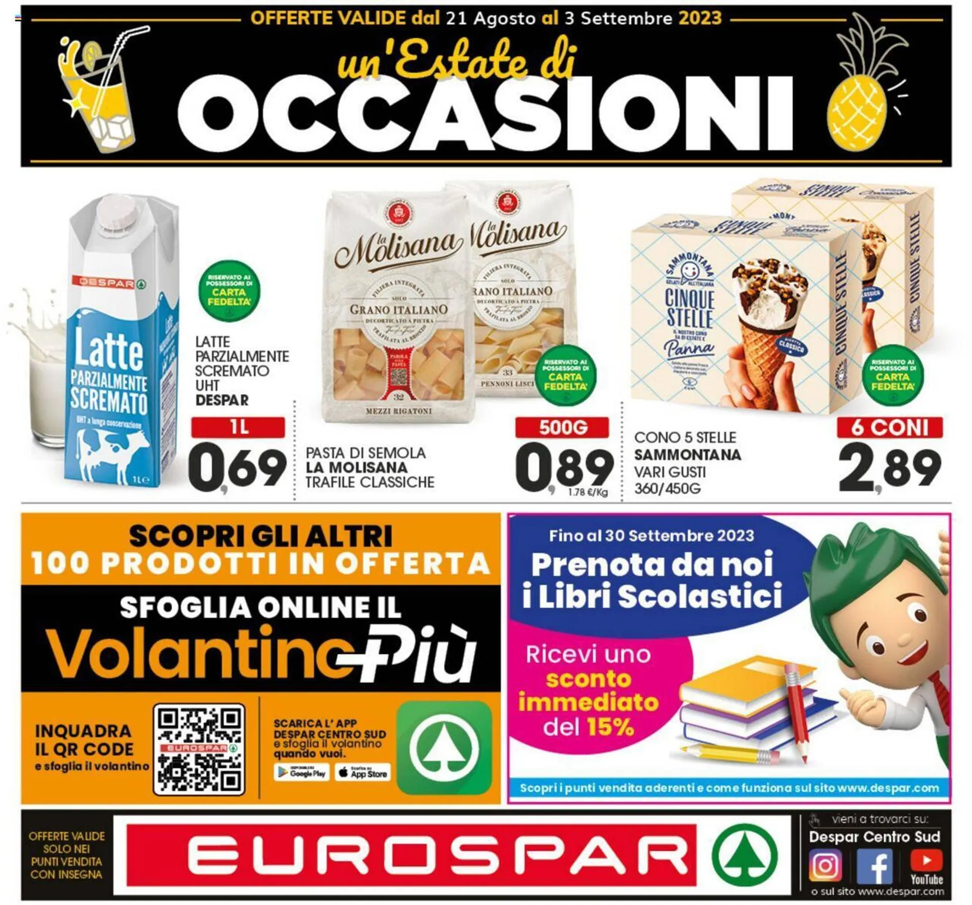 Volantino Eurospar da 21 agosto a 3 settembre di 2023 - Pagina del volantino 1